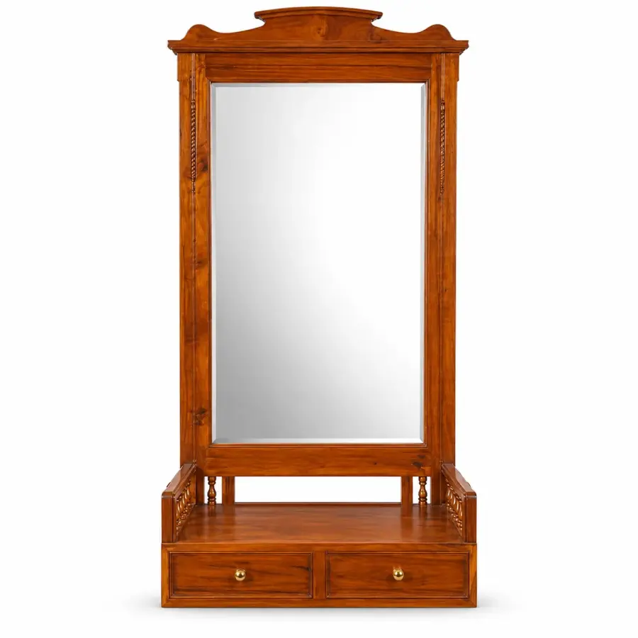 Wall Mirror with Gallery Shelf