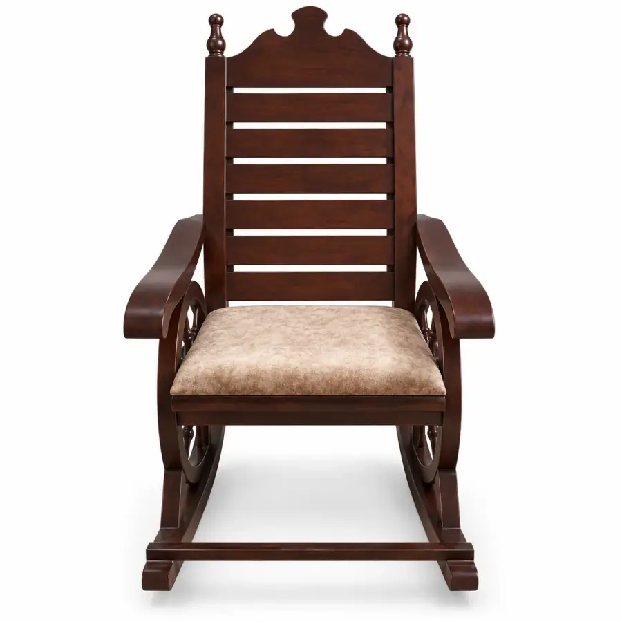 Walnut Crest Rocking Chair