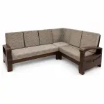 Walnut L-Shaped Sofa – solid teak, Teakwood Factory