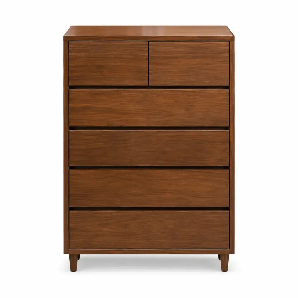 Walnut Six-Drawer Chest — photo 1
